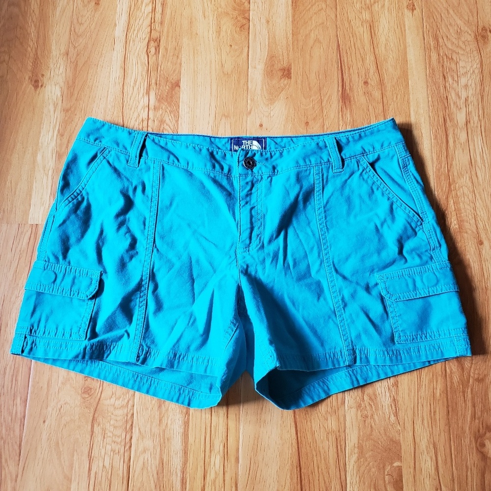 The North Face turquoise hiking shorts
